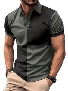2025 de talla grande para hombres para Polos nueva moda Casual sólido transpirable verano manga corta creativo 3D Color a juego - Product Image 6