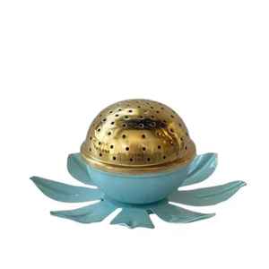 Modern Religious Wooden <b>Bakhoor</b> Burner Geometric Pillar Stand <b>Oud</b> & Frankincense Incense Censer with Metal Linking Rod - Product Image 6