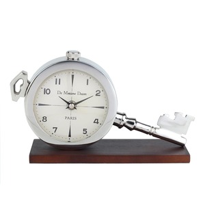 Reloj de Escritorio Moderno, Diseño de Hierro, Movimiento Mecánico, Forma Geométrica, Color Negro, Sonido de Campana Cada Hora, Visualización con Agujas, Contemporáneo - Product Image 5