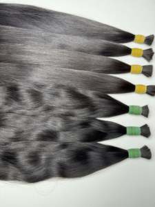 Prix de gros! Cheveux humains vierges vietnamiens doux Remy, super doublement étirés, en vrac, prix abordable avec une excellente qualité - Product Image 6