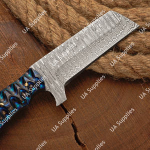 มีดคาวบอยเหล็กดามัสกัสคุณภาพสูงเกรดอุตสาหกรรม ด้ามไม้ สำหรับเอาตัวรอด EDC  แบบ OEM/ODM ปรับแต่งได้ ขายส่ง - Product Image 6