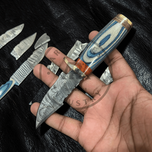 Couteau de chasse artisanal en acier Damas avec logo personnalisé, outils multifonctionnels en bois pour le camping en plein air, vente en gros de 20 pièces, Pakistan AR KNIVES - Product Image 5