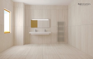 Azulejos de Porcelana Premium Travertino Nova Crema |   Estética Natural del Travertino |   Azulejos de Pared de Lujo para Escaleras Exteriores Adhesivos - Product Image 5