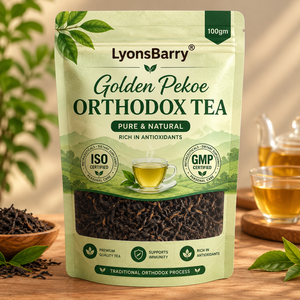 Té Negro Ortodoxo Golden Pekoe LyonsBarry, 100g, Hojas Sueltas, Puro y Natural, Rico en Antioxidantes, Certificado GMP ISO - Product Image 2