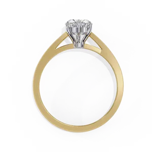 Anillo de Diamante Cultivado en Laboratorio con Corte Esculpido y Tallo Bypass, 1.5ct, Corazón Brillante, Seis Puntas, Solitario, Oro Trenzado, Joyería Nupcial Personalizada - Product Image 6