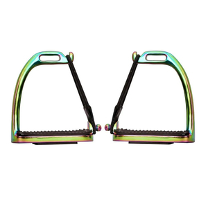 Estribos de cuero floral con incrustaciones de turquesa estilo western para equitación y carreras ecuestres, casco de equitación, caballo - Product Image 4
