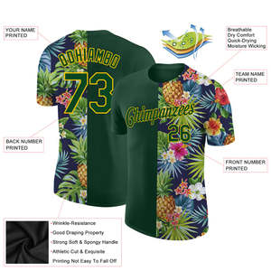 Custom Printed Sublimation Men's Moisture-Wicking UV Protection Short Sleeve Shirts Soft Polyester Sportswear OEM ODM Factory - Product Image 2