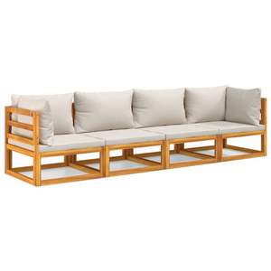 Ensemble de salon de jardin gris clair - Product Image 2