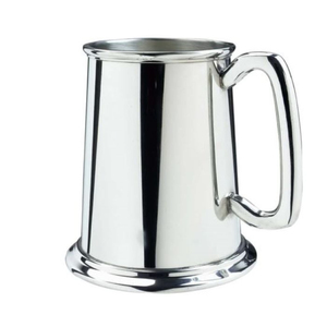Jarra de Cerveza de Acero Inoxidable con Acabado Plateado, Estilo Vintage, Hecha a Mano, para Bar - Product Image 1