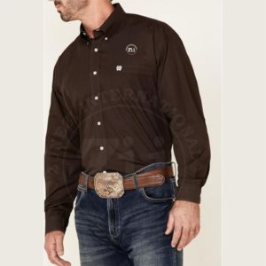 Fire-resistant Clothing, Two-tone Printed Pearl Button <b>Shirt</b> 6.5 oz Safety Fire Proof Two Tone Solid Printed Pearl Snaps - Product Image 6