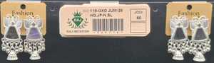 Boucles d'oreilles Jhumka indiennes plaquées argent, forme triangulaire, avec nœud supérieur, pendentif Ghungroo, mini-cloche en forme de dôme, ensemble de bijoux en gros - Product Image 2