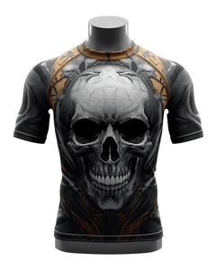 Camiseta Deportiva de Manga Corta para Hombre, Sublimada, con Estampado de Calavera, para Gimnasio, de Secado Rápido, de Poliéster - Product Image 3