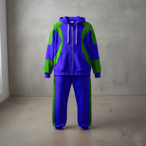 OEM/ODM Customized 100% Cotton Fleece Printed Solid Winter Hooded <b>Men's</b> Tracksuit 2 Tone Streetwear <b>Pullover</b> Comfortable Hip Hop - Product Image 4