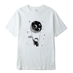 คุณภาพสูงผ้าฝ้าย 100% ผู้ชายเสื้อยืด Unisex ลําลองแขนสั้น O-คอออกแบบรูปแบบการพิมพ์เปล่าผ้า - Product Image 2