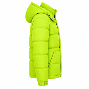 New Arrival Men's Hooded Puffer Jacket Plain Dyed Custom Design Winter Quilted <b>Padded</b> Breathable <b>Waterproof</b> Outerwear - Product Image 2