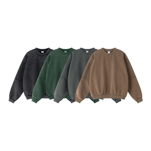 Oversized Hooded Sweatshirt Solid Color Drop Shoulder Long Sleeve Fleece Fabric Embroidered Winter Style Adult Women's Plus Size - Product Image 4