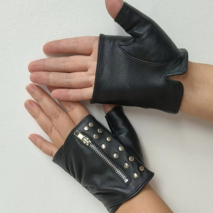 First Fitness Industry Premium Quality Leather Driving Gloves Zip Pocket Unisex Luxury Four Seasons Quick Dry Eco-Friendly - Product Image 1