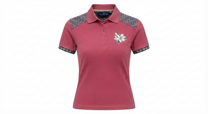 เสื้อเชิ้ตผู้หญิง Ostriya Intl ทรงปกติ แขนสั้น ผ้าถักโพลีเอสเตอร์ 100% แห้งเร็ว ระบายอากาศได้ดี ป้องกันการเป็นขุย ลาย Argyle - Product Image 2