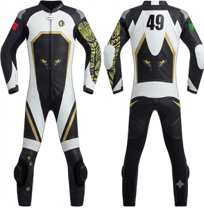 ชุดแข่งรถมอเตอร์ไซค์ Unisex Rawasaki Elite MotoCP แบบจั๊มสูท/ชุดหนังวัวแท้/หนังจิงโจ้พรีเมียม พร้อมแผ่นยืดหยุ่น - Product Image 1