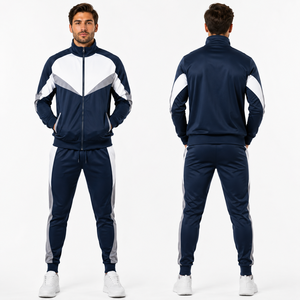 Conjunto Deportivo Personalizado para Hombre con Sudadera con Cremallera Completa, Pantalones Deportivos de Poliéster Premium, Ropa Deportiva para Gimnasio y Running, OEM, ODM, Marca Privada - Product Image 3