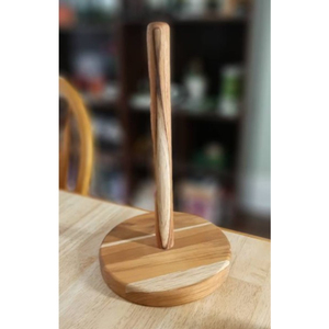 Eco-Friendly Wood Standing Paper Towel Holder Heavy Kitchen Roll Stand For Farmhouse Hotels & Home Organization Low Price - Product Image 1