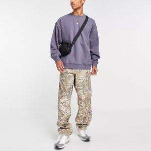 Sweat-shirt Premium Homme Délavé à l'Acide, Style Streetwear, 100% Coton, Coupe Classique, Brodé, Col Montant, Décontracté Quotidien, Tendance Automne - Product Image 6