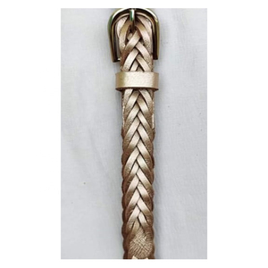 Cinturón Ecuestre de Cuero Genuino de Alta Calidad con Diseño Trenzado Resistente y Hebilla de Aleación de Zinc Totalmente Personalizable - Product Image 1