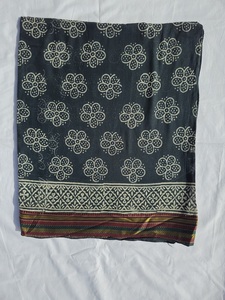 Handmade Wooden Block Print Sarong Pareo Scarf Lightweight Cotton Beachwear for Women with Stylish Design - Product Image 2