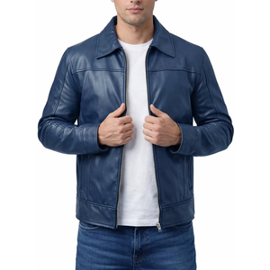 Veste en cuir professionnelle pour homme, coupe ajustée, en véritable peau de mouton, style formel et luxueux, vêtement d'extérieur haut de gamme - Product Image 1
