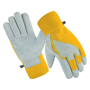 Gants de mécanicien confortables en cuir de vachette pleine fleur, renforcés, pour la protection industrielle des mains, gants de travail souples - Product Image 3