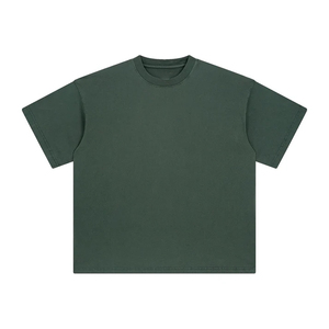 เสื้อยืดทรงบ็อกซี่ ผ้าคอตตอนหนานุ่ม 100% ล้างสีแบบแอซิดวอช ทรงโอเวอร์ไซส์ สั่งทำได้ ผ้าคอตตอนเนื้อดี ทรงปกติ สไตล์ลำลอง ดีไซน์เรียบง่าย - Product Image 2
