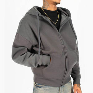Fabricante de sudaderas con capucha personalizadas para hombre con cremallera, impresión de logotipo, bordado, sudadera de algodón y felpa para marcas de moda, venta al por mayor. - Product Image 4