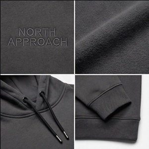 Sweat-shirt à capuche pour homme North Approach, imprimé lumineux, coupe classique, décontracté, automne, gris foncé, avec logo sur le devant - Product Image 4