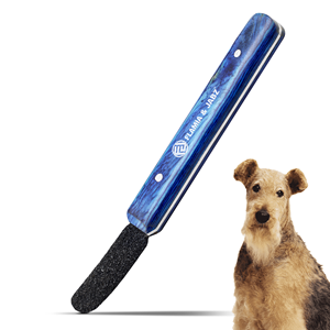 FLAMIA & JABZ Dog <b>Nail</b> <b>File</b> Blue Plastic Handle Soft Brush For Dogs Grooming Tool Modern Design Metal stripping stone - Product Image 1