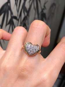 Heart Shapes 14K Solid Gold <b>Ring</b> Round Cut Lab Grown Diamond Engagement Wedding <b>Proposal</b> Gift For Lovers Charms - Product Image 2