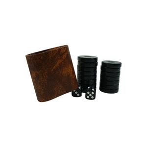 Wholesale High-Quality Customized Professional Luxury Blue Leather Hand Made <b>Backgammon</b> Game <b>Set</b> Gift Box - Product Image 5