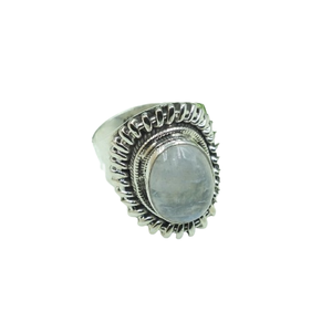 Natural Moonstone 925 Silver <b>Ring</b> Handmade Vintage Boho <b>Statement</b> <b>Ring</b> Oval Cabochon Gemstone Women Jewelry for Christmas gift - Product Image 1