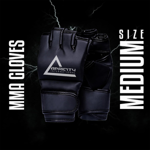 High Quality Adult MMA Gloves <b>Black</b> Color Genuine Leather Fight Training Gloves Adjustable Wrist Strap Lightweight UV Protection - Product Image 2