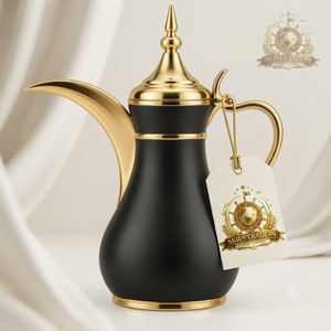 Cafetera Árabe Plateada con Base Dorada, Diseño Tradicional Dallah, Servidor de Té Islámico de Metal, Jarra de Lujo de Oriente Medio - Product Image 4