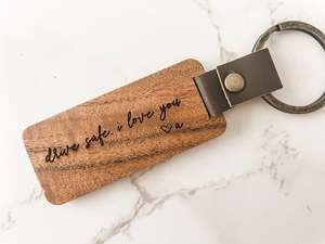 Premium Handmade Wooden Rectangle Keychain <b>Custom</b> Engraved Natural Wood <b>Key</b> Holder Personalized Gift for Men Women Corporate - Product Image 3