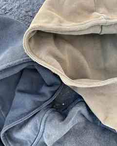 Sweats à capuche zippés vintage en détresse de luxe veste unisexe délavée au soleil simple broderie appliques sweat-shirt lavé à la pierre - Product Image 6