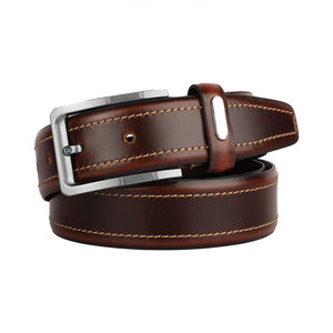 Cinturón de Cuero Genuino Clásico de Fábrica para Hombre, Estilo Vintage, Hebilla de Aleación, en Venta a un Precio Muy Razonable - Product Image 5