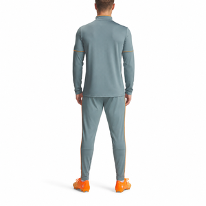 Ensemble de survêtement gris-orange respirant en maille pour l'hiver, avec haut zippé et pantalon de jogging, séchage rapide, tenue de sport et d'entraînement - Product Image 3