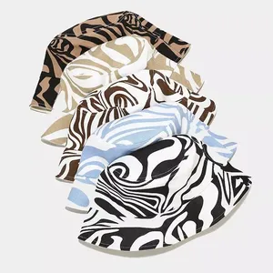 Hot Selling Good Quality Unisex Animal Print Embroidery Bucket <b>Hat</b> Digital Printing Polyester Canvas Beach Casual Spring <b>Summer</b> - Product Image 3