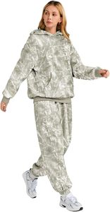 Ladies Casual Printed Hoodie and Pant <b>Set</b> Soft Cotton Material Stylish Two Piece Outfit Comfortable Lounge wear Clothing - Product Image 4