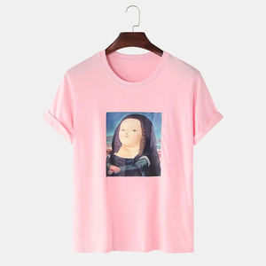 T-shirts de sport légers 100 % coton pour hommes, unis, graphiques personnalisés, col contrastant, en jersey uni, pour la gym, la mode et les vêtements vierges - Product Image 1