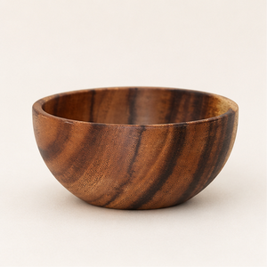 Bol en bois d'acacia artisanal écologique, bol rond de qualité supérieure pour servir des salades et des fruits, pour la cuisine et la table - Product Image 6