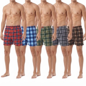 Shorts en molleton à carreaux personnalisés, motif écossais rouge et bleu, taille élastique, poches latérales, style décontracté streetwear, doux, OEM ODM - Product Image 5