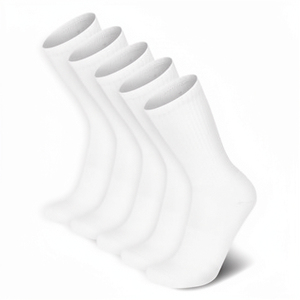 Wholesale OEM Plain <b>White</b> Ribbed Crew Ankle Short <b>Socks</b> <b>Women</b> Mens High Quality Cotton Summer Casual Breathable - Product Image 5