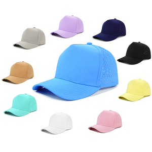 Custom Logo Breathable <b>Waterproof</b> Mesh Baseball Cap Adjustable Unisex Outdoor Sport <b>Hat</b> Solid Color 6-Panel Design - Product Image 2